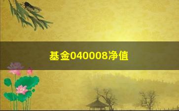 “基金040008净值(华安步骤优选混合A)”/