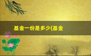 “基金一份是多少(基金000卖出只有700多)”/