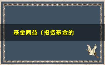 “基金同益（投资基金的好处与风险分析）”/