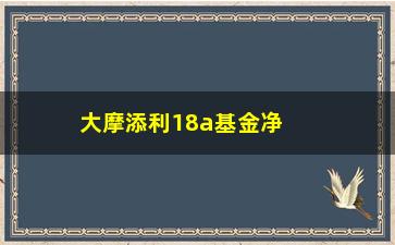 “大摩添利18a基金净值(大摩添利18a基金净值是多少)”/