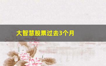 “大智慧股票过去3个月平均成交量如何查询(大智慧股票股吧)”/