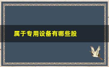 “属于专用设备有哪些股票(专用设备龙头股票有哪些)”/