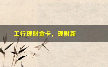 “工行理财金卡，理财新选择，工行理财金卡详解”/