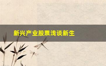 “新兴产业股票浅谈新生300天K线图解教程—开始滑跑”/