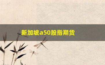 “新加坡a50股指期货交易手续费(新加坡a50股指期货交易手续费是多少)”/