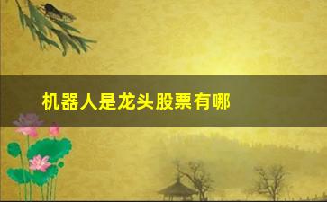 “机器人是龙头股票有哪些股票有哪些(机器人龙头股票有哪些)”/