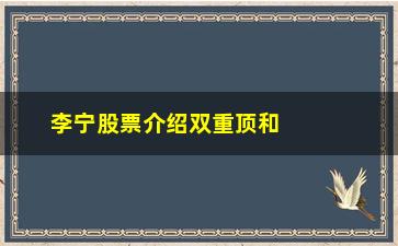 “李宁股票介绍双重顶和双重底有哪些操作方法”/