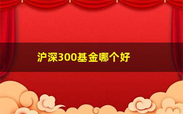 “沪深300基金哪个好(沪深300基金哪个好)”/