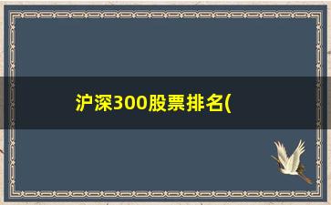 “沪深300股票排名(沪深市值排名)”/