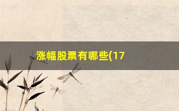 “涨幅股票有哪些(17年股票涨幅最大的股票有哪些)”/