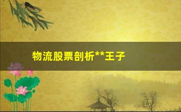 物流股票剖析**王子伏击涨停十八法