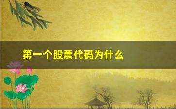 “第一个股票代码为什么不是600001(股票代码查不到为什么)”/