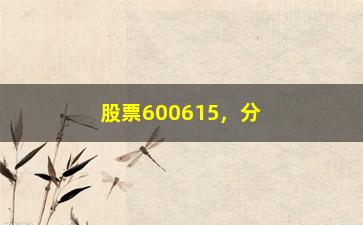 “股票600615，分析600615股票走势及投资建议”/