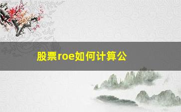 “股票roe如何计算公式(ROE和ROA计算公式)”/