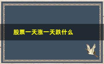 “股票一天涨一天跌什么情况(股票怎么一天涨一天亏)”/