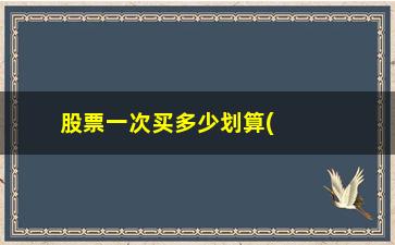 “股票一次买多少划算(买股票一次买多少费用最划算)”/