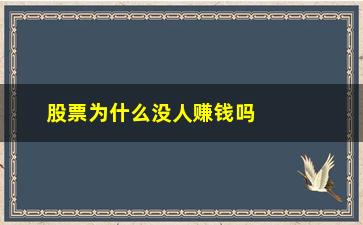 “股票为什么没人赚钱吗(股票为什么大跌)”/