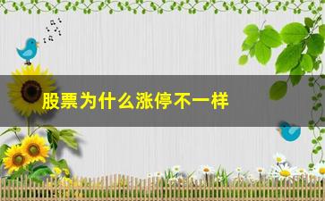 “股票为什么涨停不一样(股票涨停涨幅不一样)”/