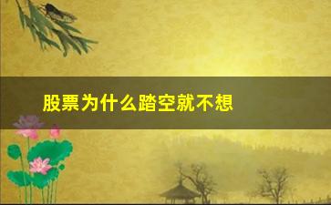 “股票为什么踏空就不想买了(股票为什么买不了)”/