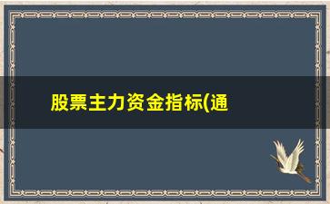 “股票主力资金指标(通达信主力资金指标)”/