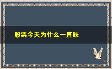 “股票今天为什么一直跌(宁德股票今天为什么跌)”/