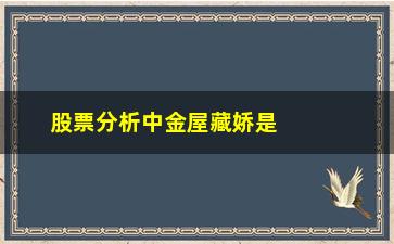 “股票分析中金屋藏娇是指什么(股票分析图怎么看)”/