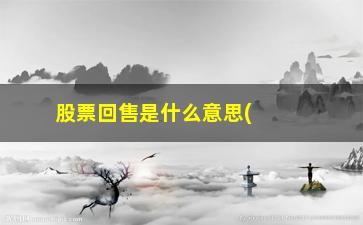 “股票回售是什么意思(股票解除限售是什么意思)”/