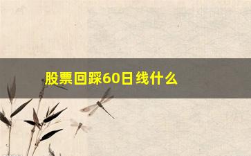 “股票回踩60日线什么意思(股票回踩60日线是什么意思)”/