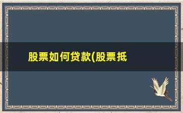 “股票如何贷款(股票抵押可以贷款吗)”/