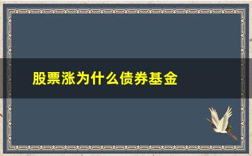 “股票涨为什么债券基金跌(股票跌债券基金也会跌吗)”/