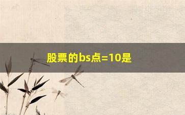 “股票的bs点=10是什么意思(股票的股本是什么意思)”/