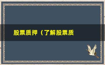 “股票质押（了解股票质押的基本知识和操作方法）”/