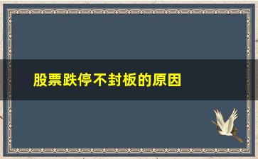 “股票跌停不封板的原因是什么意思”/