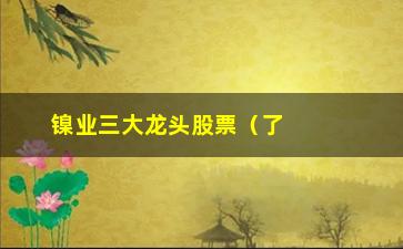 “镍业三大龙头股票（了解镍业龙头股的投资价值）”/