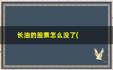 “长油的股票怎么没了(长油重新上市首日开盘价是多少)”/